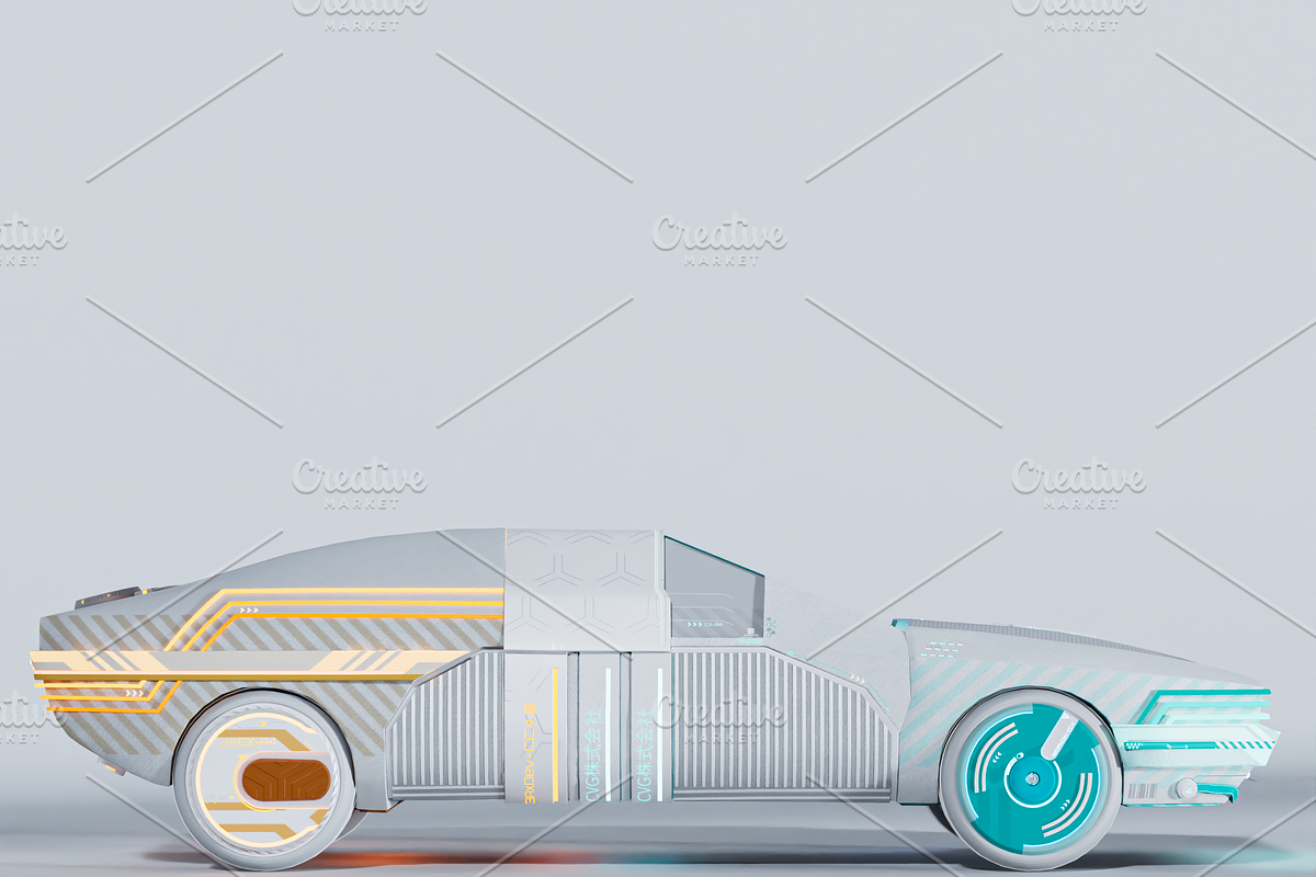 Sci-fi concept car, a Cars & Vehicle 3D Model by Snji | 3D Models (Photo 1 of 8)