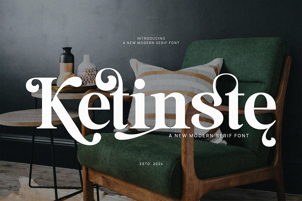 Ketinste - Elegant Serif Font, a Serif Font by TypeLogue (Photo 1 of 5)