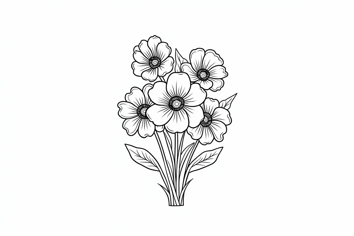Floral Coloring Book for Adults Set, an Illustration by Creativeshirt (Photo 6 of 9)
