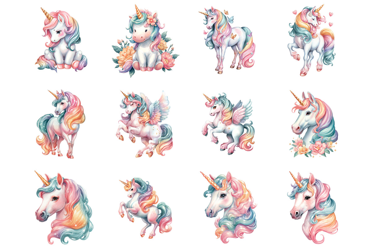Unicorn Clipart, a Graphic by CitraGraphics (Photo 5 of 5)