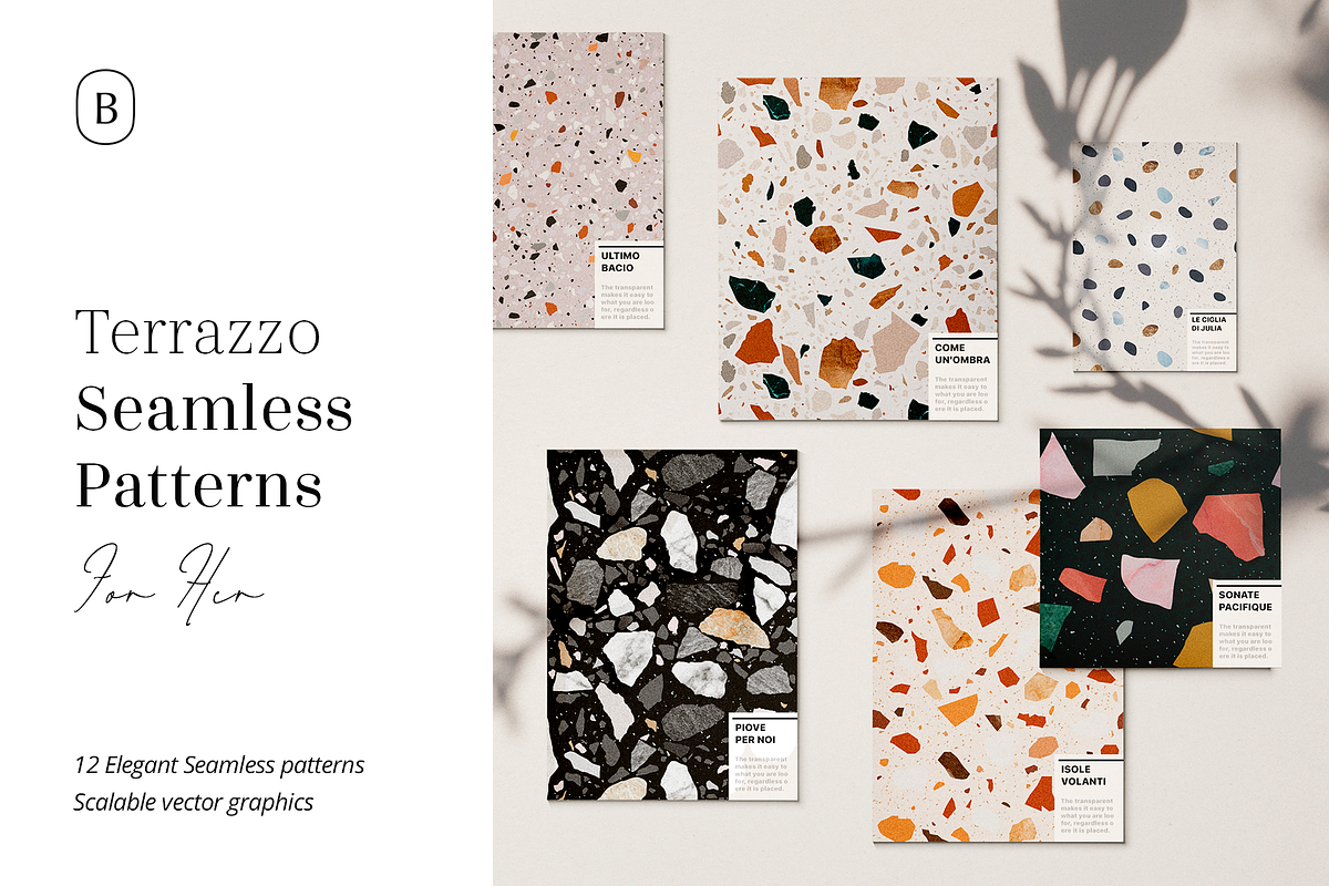 Sale! 12 Terrazzo Seamless Patterns, a Pattern Graphic by William Hansen (Photo 1 of 10)