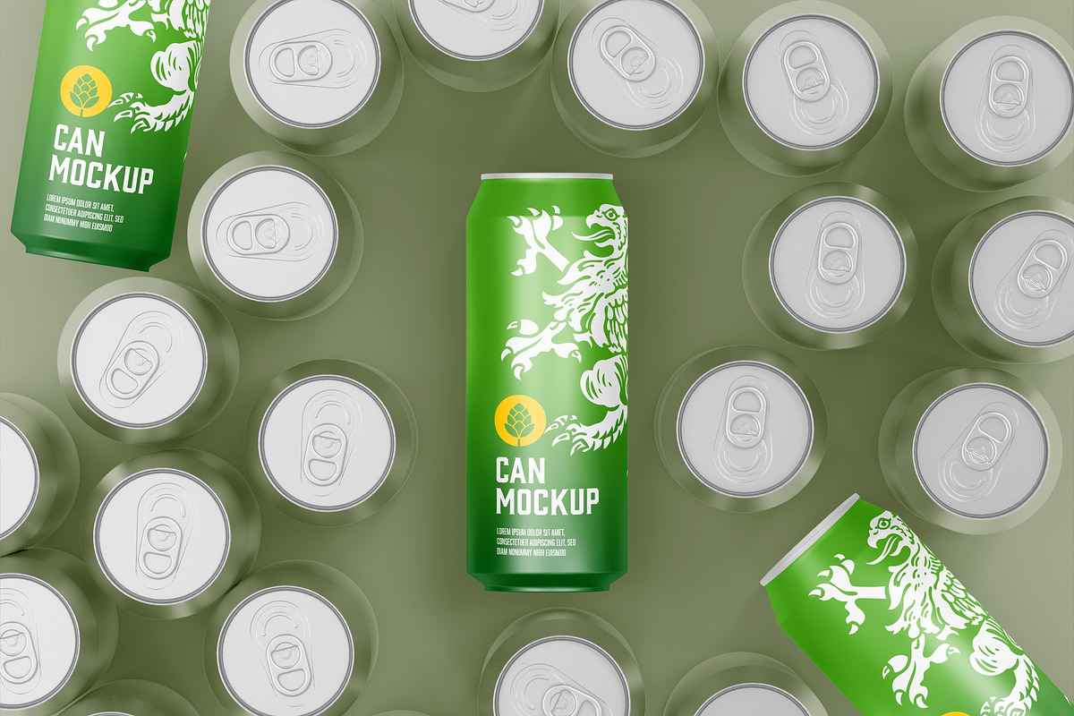 Set Metallic Cans Mockup, a Product Mockup by OneVectorStock (Photo 10 of 10)