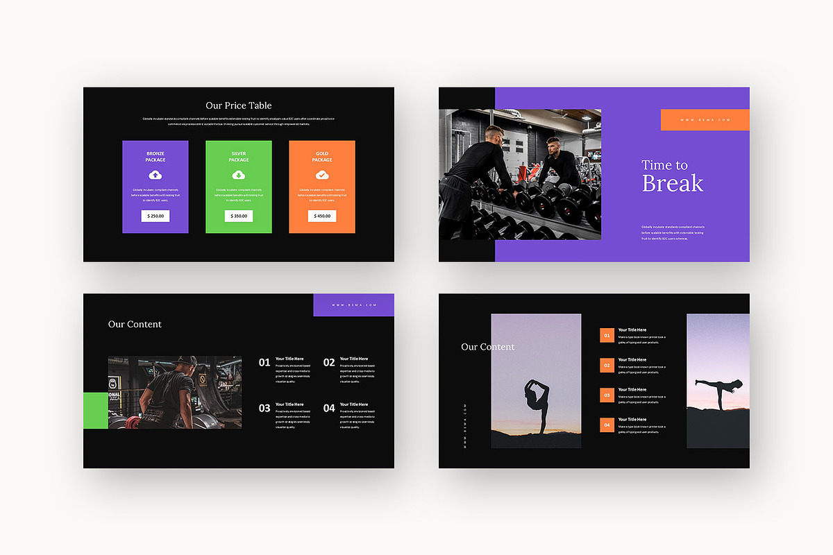 Bema : Fitness Trainer Google Slides, a Presentation Template by Punkl Camp (Photo 13 of 16)