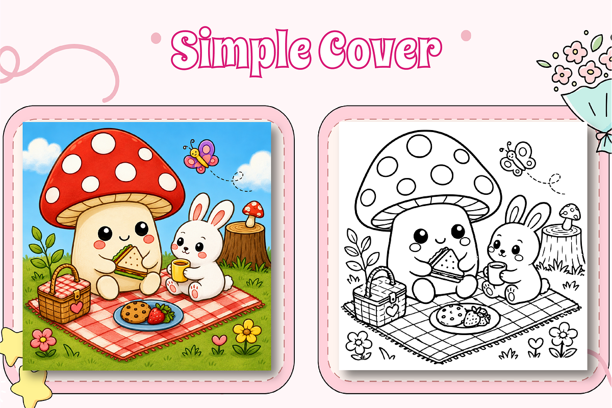 Mush Mini Mushroom Moments Coloring, an Education Illustration by Design Zone (Photo 2 of 7)