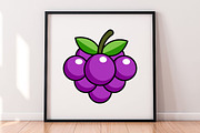 Grape Vector Clipart Collection, a Food Illustration by newminddesign (Thumbnail 5 of 8)