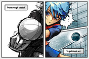 Manga and Anime Procreate Brushes, a Brush Add-On by brushapes.com (Thumbnail 5 of 12)