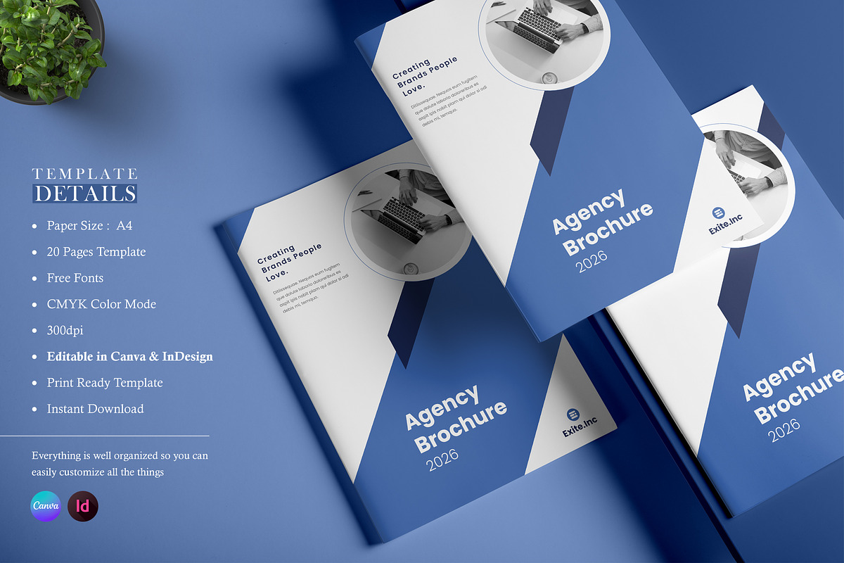 Abstract Brochure | Canva, InDesign, a Brochure Template by Orcshape Studio (Photo 3 of 10)