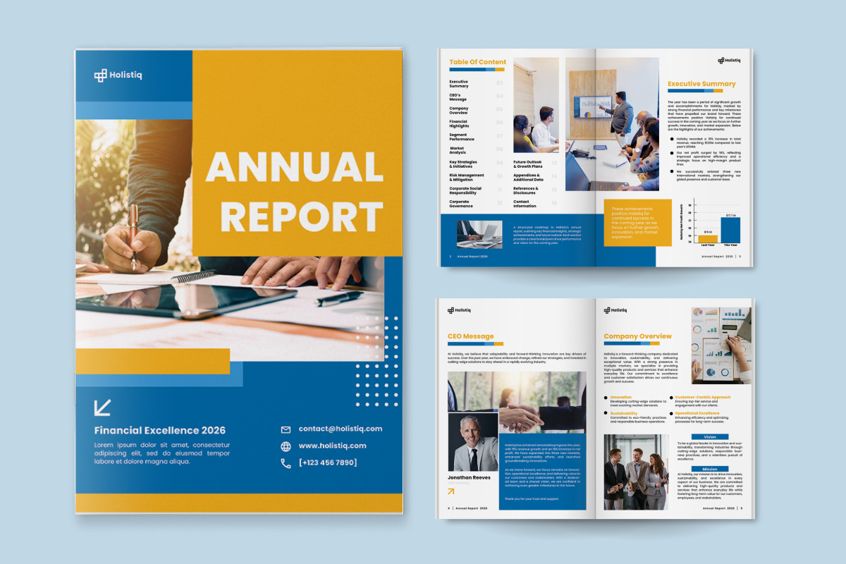 Corporate Financial Annual Report, a Brochure Template by twinstd (Photo 4 of 6)