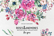 Roses&Anemones for you, a Decorative Illustration by Belusuab (Thumbnail 1 of 4)