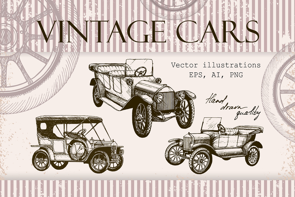 Vantage Cars illustrations, a Graphic by Fortuna Venit (Photo 1 of 4)