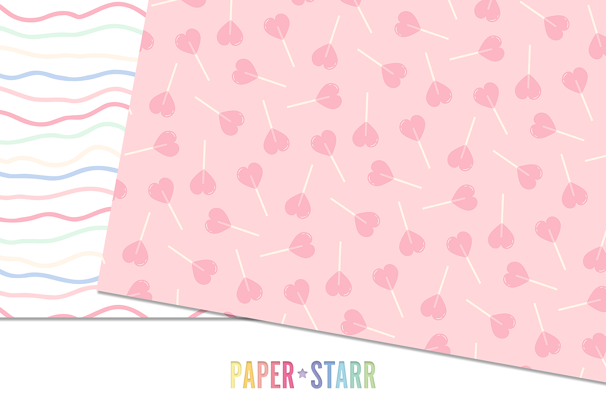 Pastel Valentines Day Patterns, a Pattern Graphic by Paper Starr Studio (Photo 3 of 7)