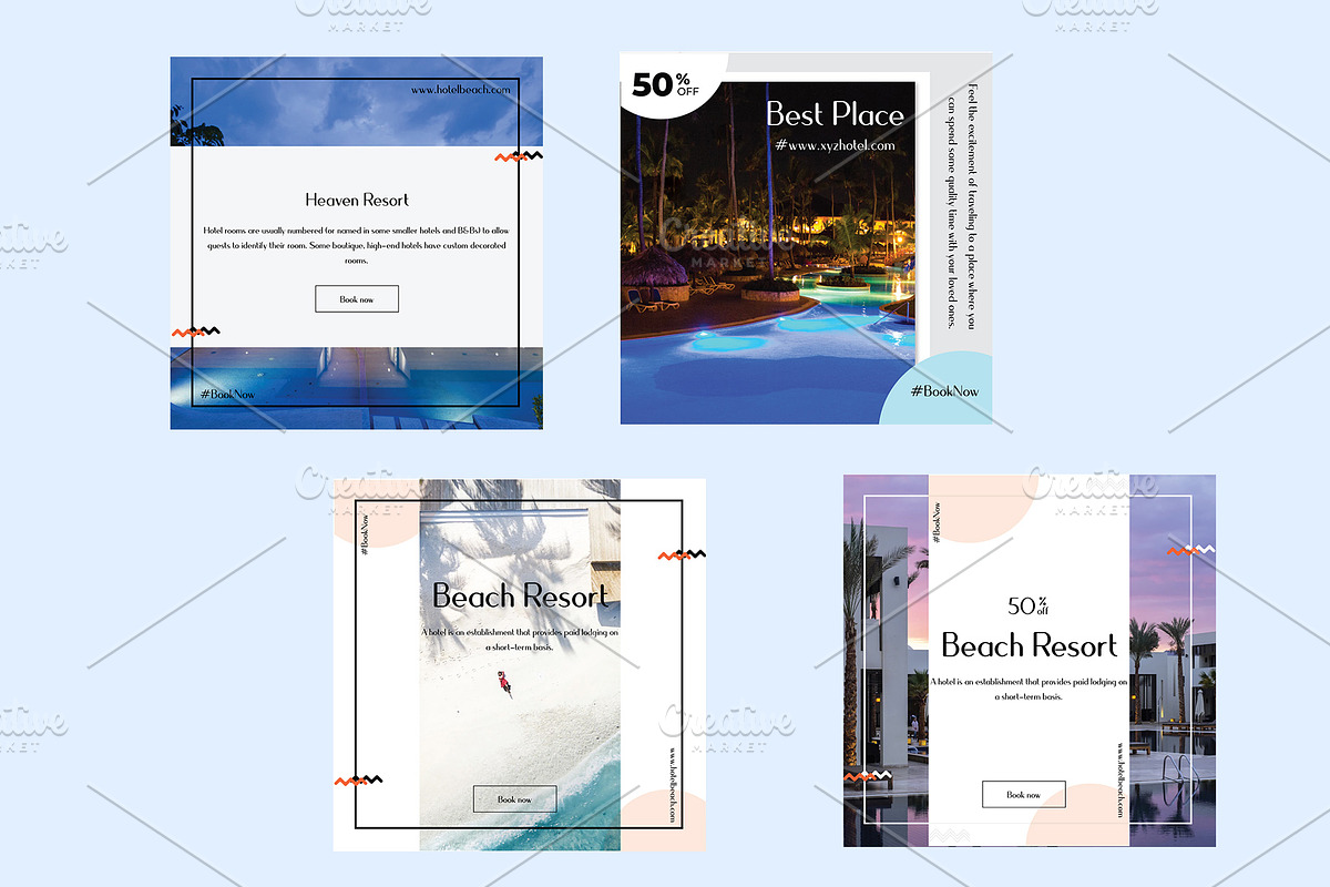 Hotel Instagram Social Media Kit, a Social Media Template by Mehul Munjani (Photo 9 of 9)