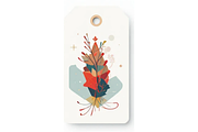 Geometric Christmas Gift Tag Clipart, a Decorative Illustration by Creative design (Thumbnail 3 of 7)