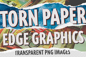 Torn Paper Edge PNG Graphics