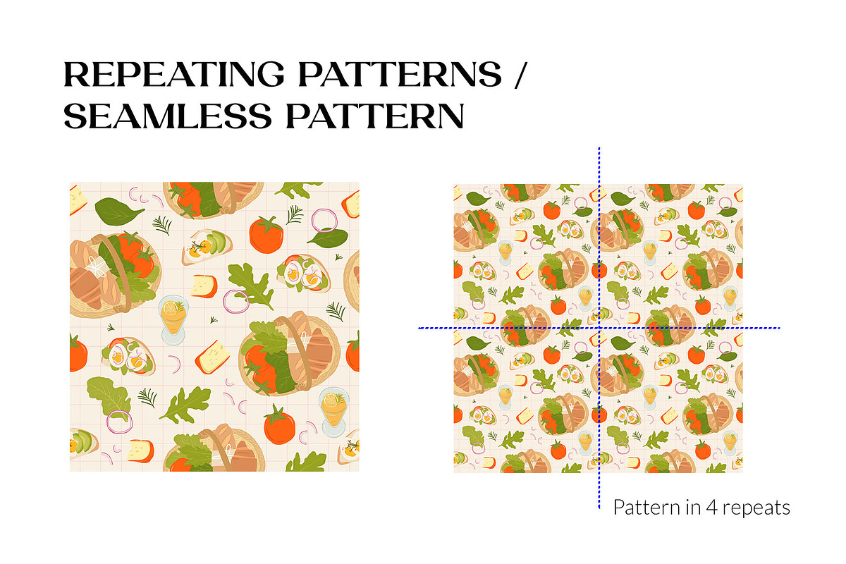 Summer Picnic Pattern Bundle, a Pattern Graphic by CreativeChristiana (Photo 4 of 9)