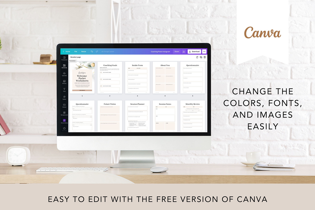 Coaching Client Intake Sheets Canva, a Brochure Template by DeeBeeDesign (Photo 8 of 10)