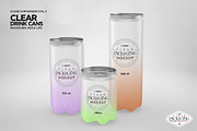 Clear Drink Cans Packaging Mockup, a Cups & Container Mockup by INCDesign (Thumbnail 6 of 7)