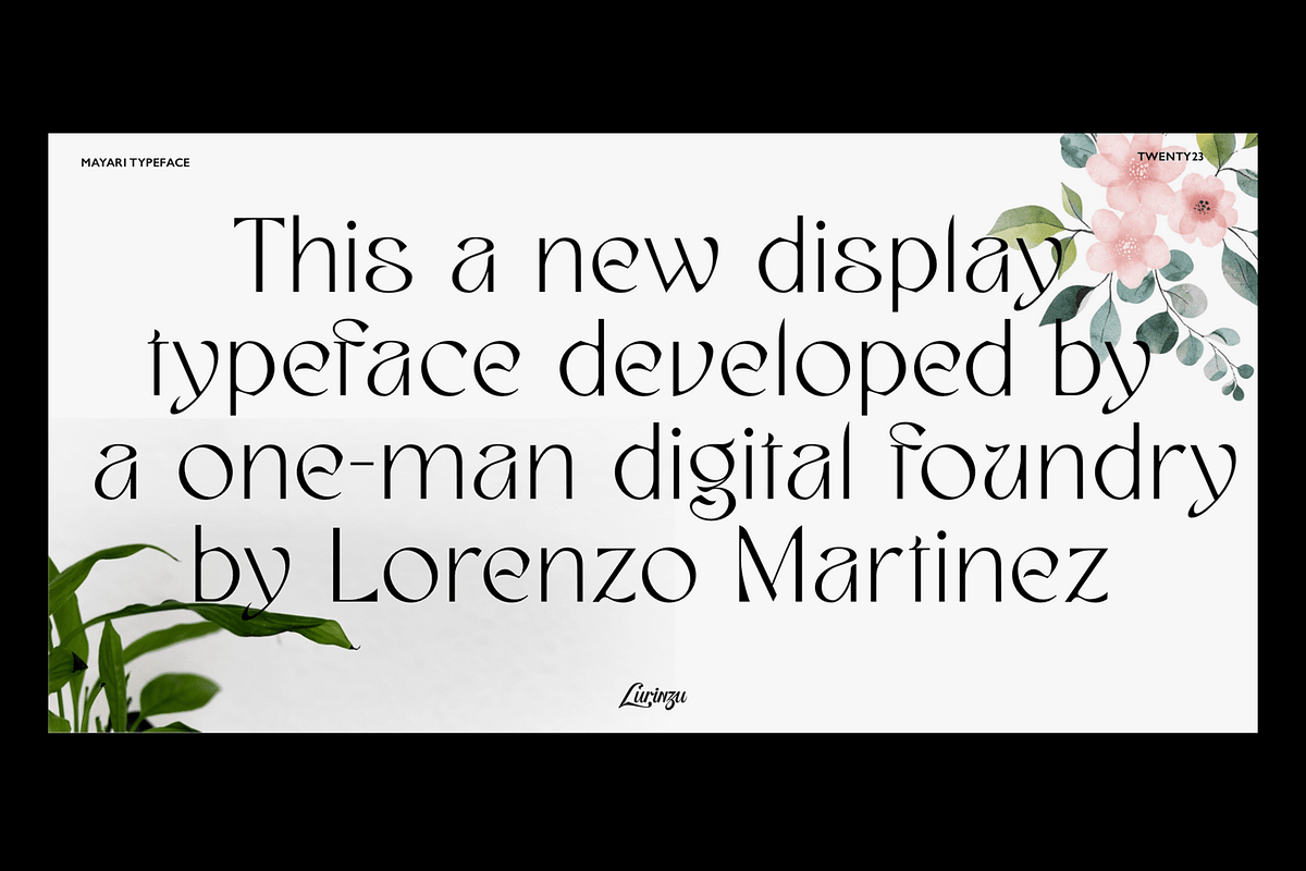 Mayari - Expressive elegant Typeface, a Sans Serif Font by Lurinzu Studios (Photo 2 of 4)