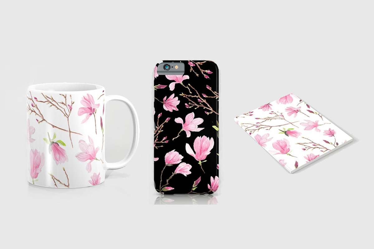 Magnolias Watercolor flowers, an Illustration by Anis Illustration (Photo 4 of 7)