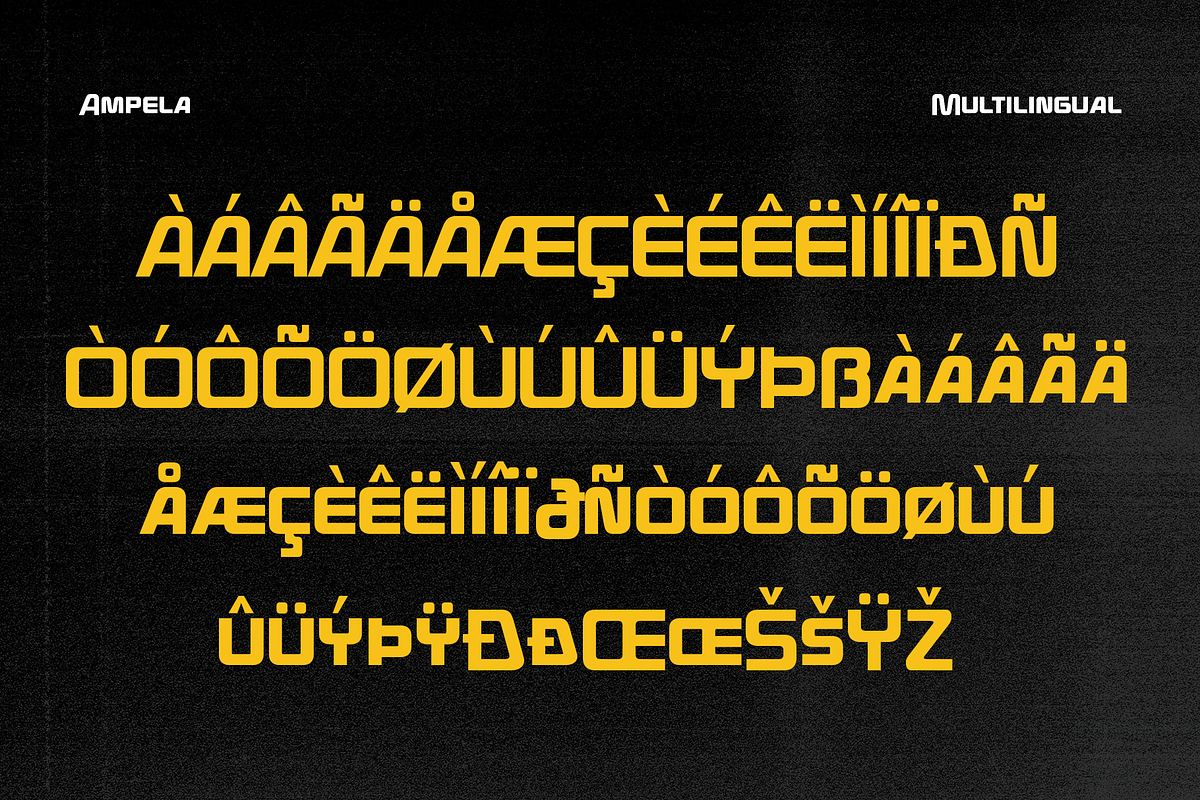 Ampela – Cinematic Sci-Fi Font, a Sans Serif Font by Drizy (Photo 4 of 8)
