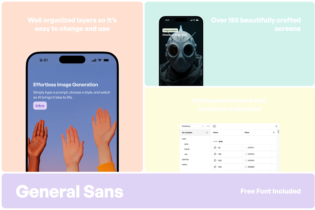 Pixura - AI Image Generator UI Kit, an App Template by Moyin (Photo 2 of 5)