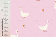 Duck and Flower Seamless Pattern Set, a Pattern Graphic by Nansirins Studio (Thumbnail 3 of 9)