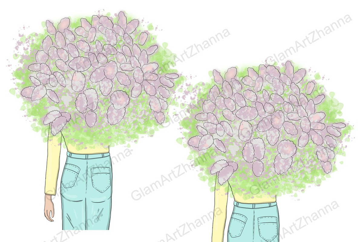 Spring Girls Clipart, a Person Illustration by GlamArtZhanna (Photo 4 of 4)