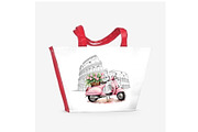 Watercolor scooter clipart Vespa, a Transportation Illustration by TetianaArt (Thumbnail 7 of 7)