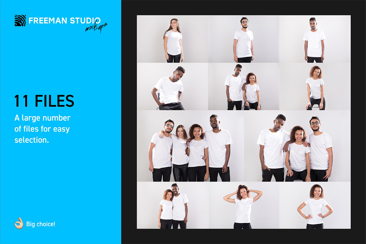 4 Friends T-Shirt Mockup Set, a Shirt Mockup by Freeman Studio (Photo 4 of 13)
