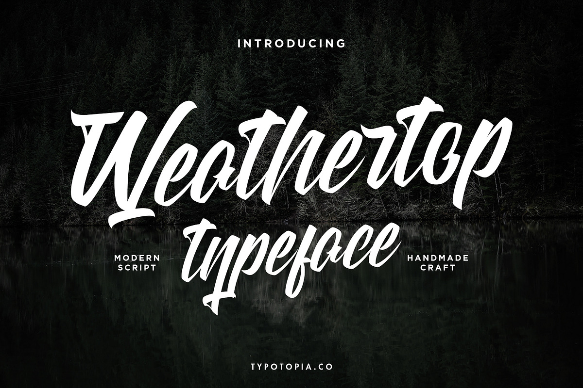 Weathertop Modern Script Typeface, a Script Font by edukka (Photo 1 of 8)