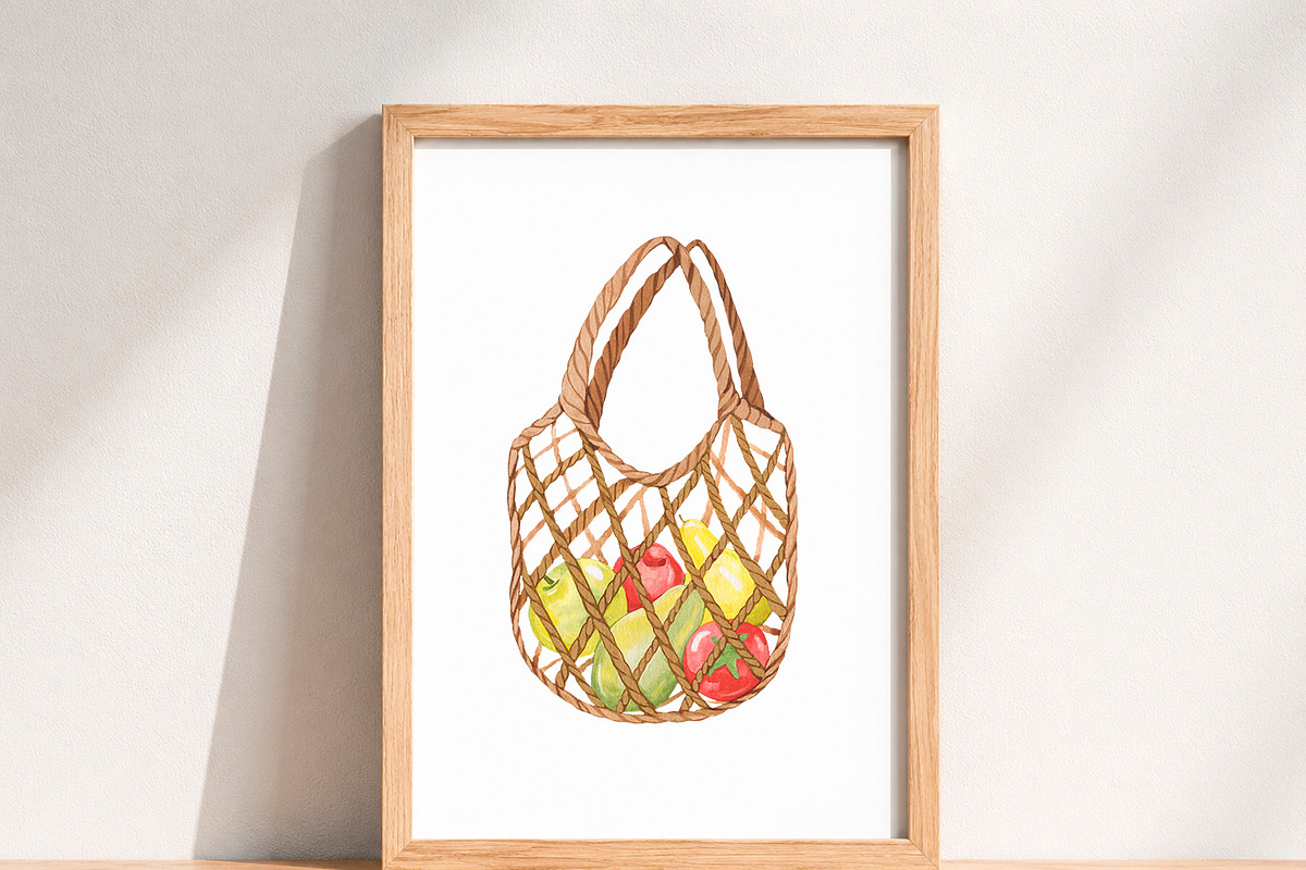 Watercolor Farmers Market Bundle PNG, a Food Illustration by PatternPalette (Photo 7 of 10)