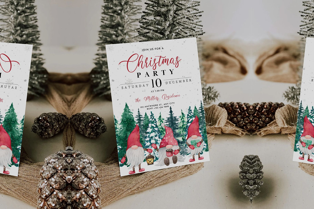 Editable Christmas Invitation, an Invitation Template by ForeverPrint (Photo 1 of 10)