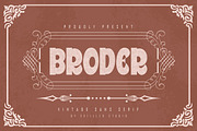 Broder - Vintage sans serif, a Sans Serif Font by skiiller studio (Thumbnail 1 of 8)