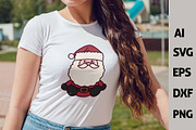 Kawaii Christmas Santa Clipart SVG, a Decorative Illustration by ARTify Illustrations (Thumbnail 3 of 7)