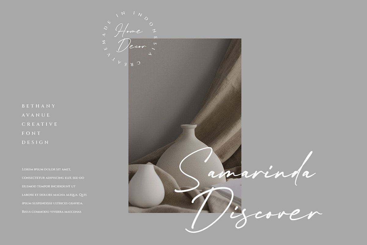 Bethany Avanue Modern Business Font, a Script Font by RantautypeStudio (Photo 7 of 15)