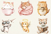 Cute Cat Sublimation Clipart, an Illustration by OK Design (Thumbnail 3 of 5)