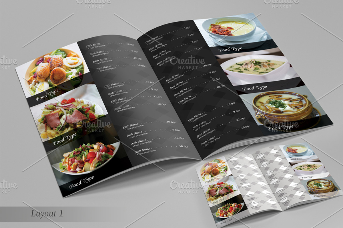 Restaurant Menu Set, a Brochure Template by BettyDesign (Photo 2 of 10)