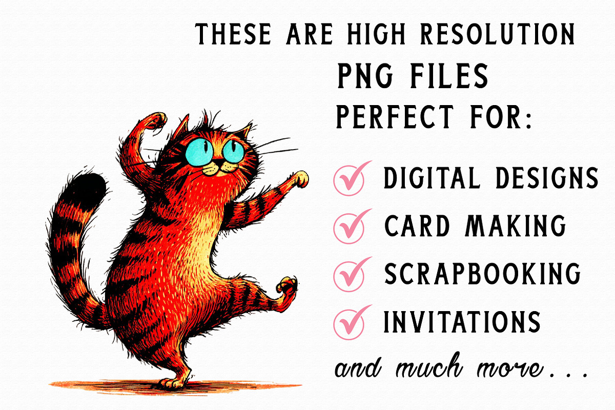 Funny Cat Clipart, an Illustration by Libby Wishes (Photo 5 of 6)