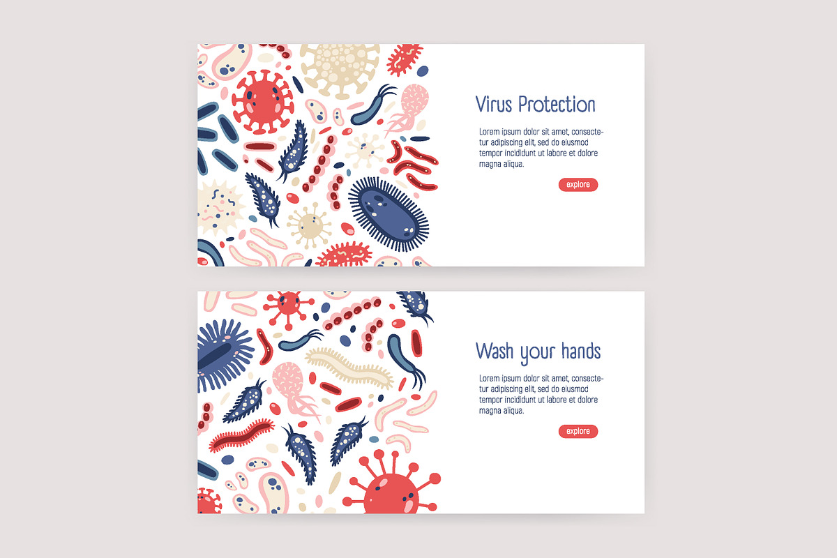 Microbes set and seamless, an Animal Illustration by Good Studio (Photo 10 of 14)