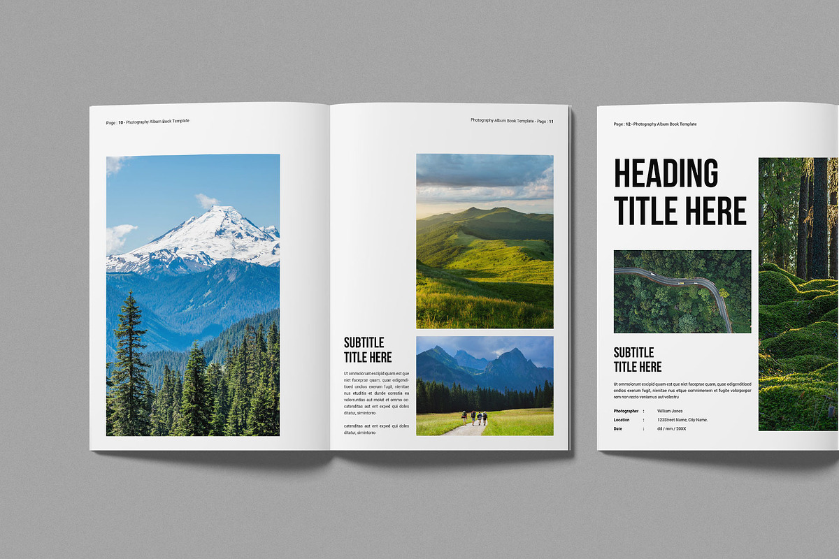 Photography Album Book Layout, a Magazine Template by Work-Envance (Photo 5 of 9)