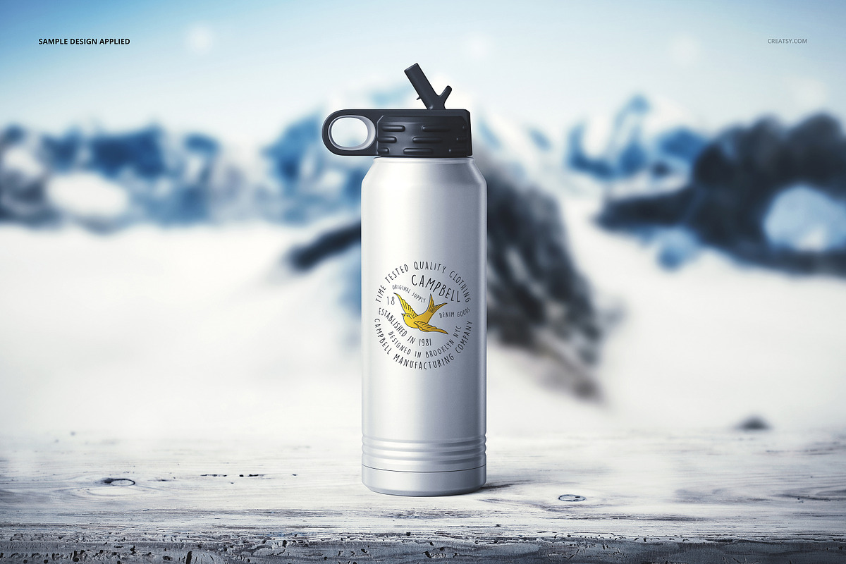 S. Steel 30 oz. Water Bottle Mockup, a Product Mockup by creatsy5 (Photo 9 of 12)