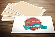 Light Vintage Business Card, a Business Card Template by Crazyleaf (Thumbnail 1 of 4)