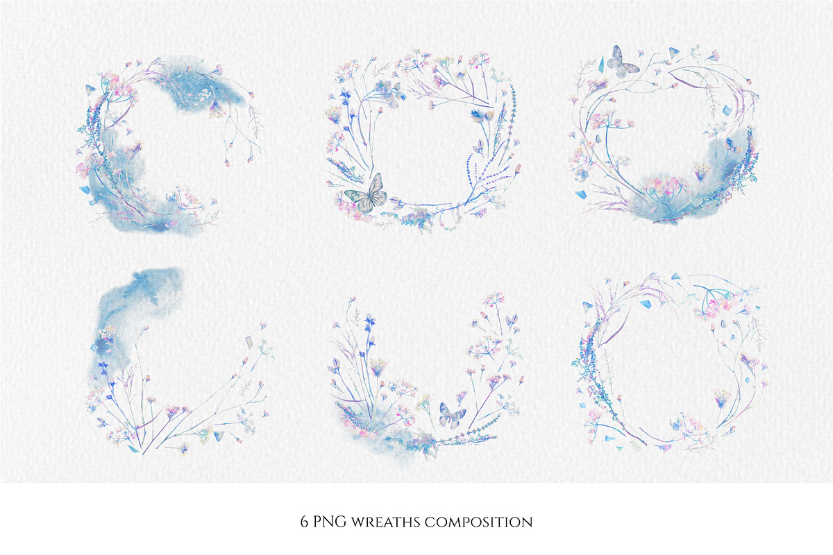 Watercolor floral design collection, a Decorative Illustration by white angel arts (Photo 7 of 16)