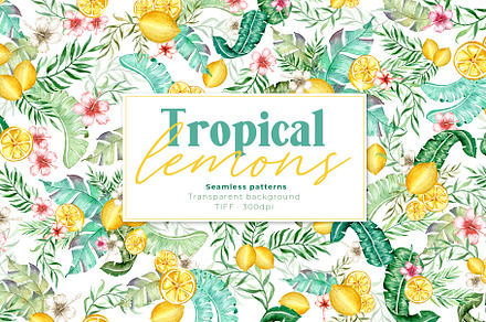 Tropical lemons pattern
