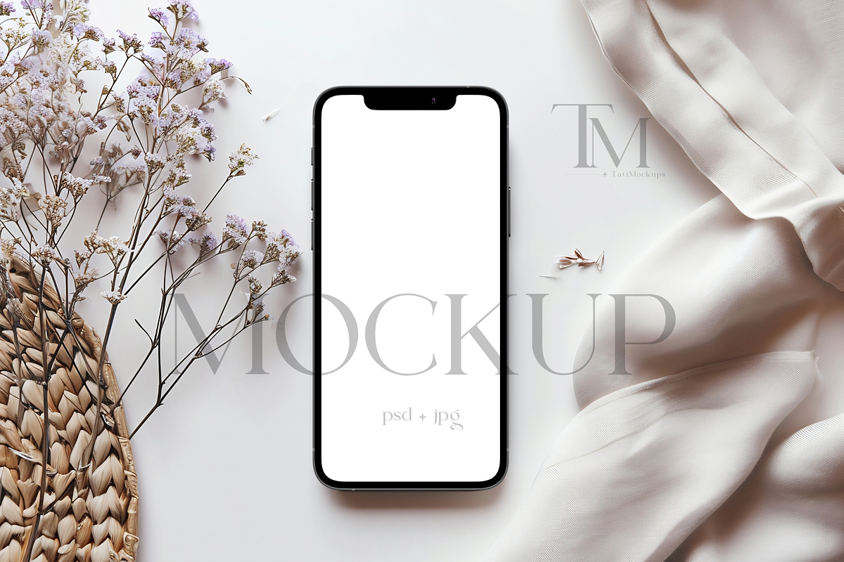 iPhone Screen Mockup, Device Mockup, a Product Mockup by TatiMockup (Photo 1 of 7)
