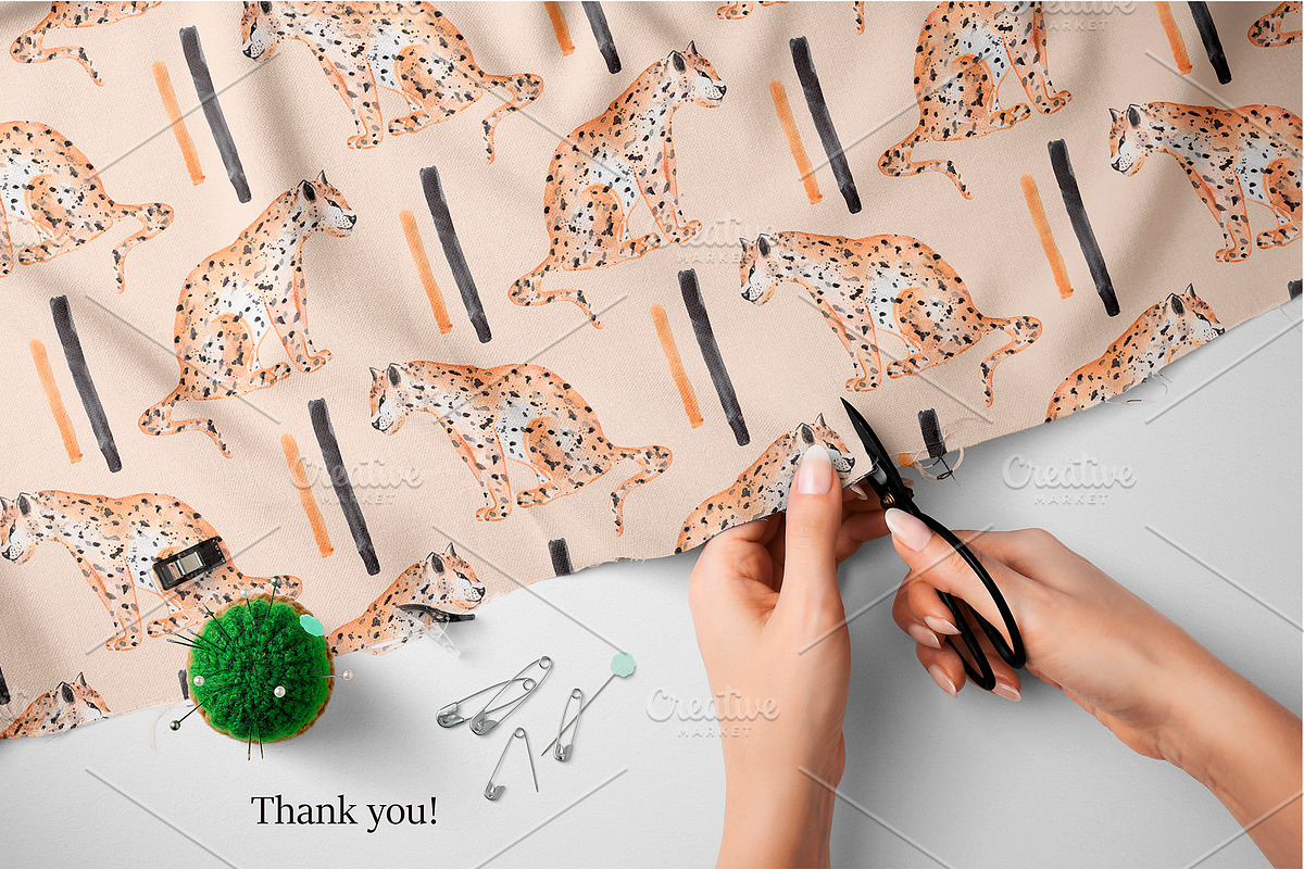 Watercolor Leopard Pattern, a Pattern Graphic by MayaNavits (Photo 8 of 8)