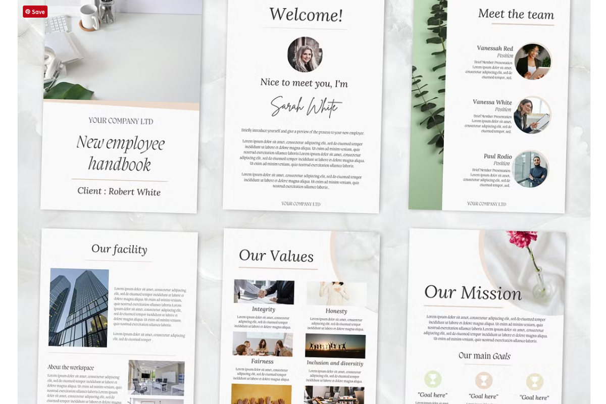 New Employee Handbook Template, a Branding & Logo Template by PittaFinePrint (Photo 2 of 4)