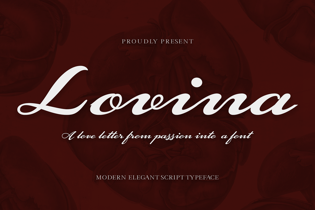 CF Lovina - Beautiful Elegant Script, a Script Font by Indotype Foundry (Photo 1 of 10)