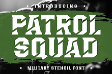 Patrol Squad Military Stencil Font
