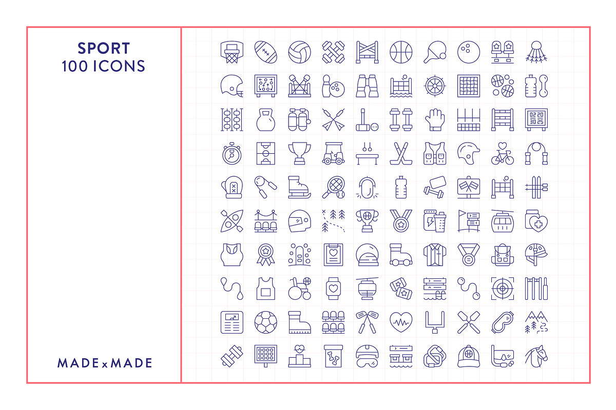 Sport Line Icons, an Outline Icon by Made by Made (Photo 5 of 7)